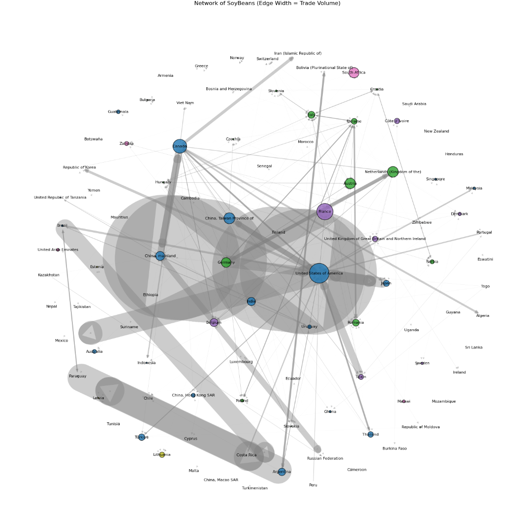 Network graph reflected its weight