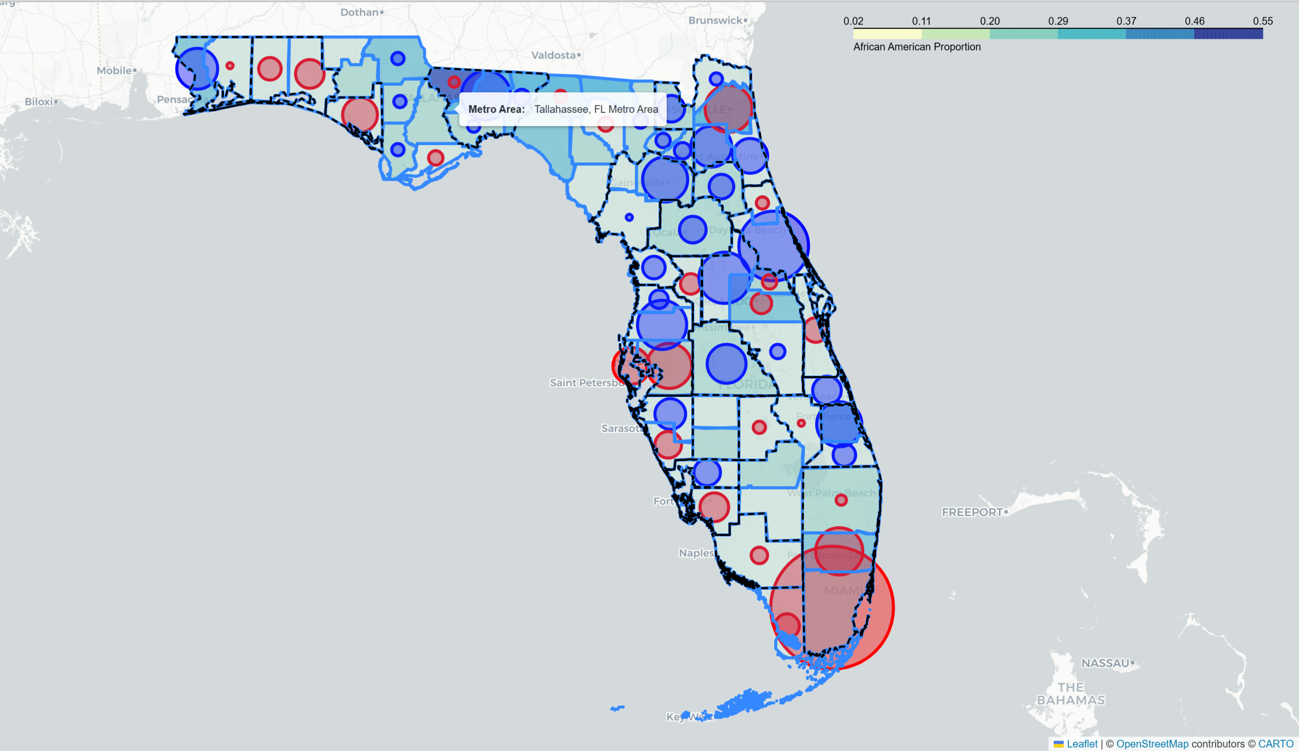 Florida Net Migration Map